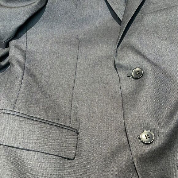 Theory Navy Wool Blend Two-Button Blazer Jacket Size 40R Men’s Suit Coat - Picture 9 of 15